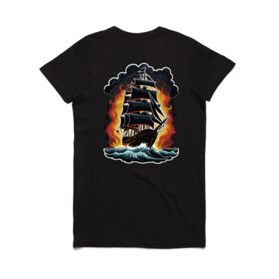 Women's At Worlds End Burning Ship Thumbnail